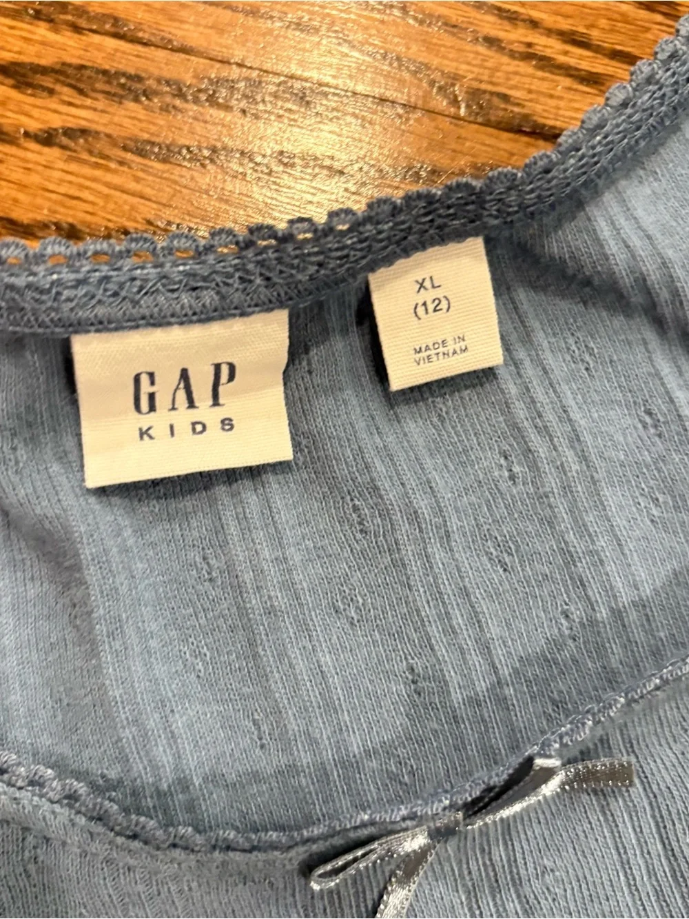 Girls Gap Shirt Light Wash Flare Jeans with Leopard Star Patches Outfit